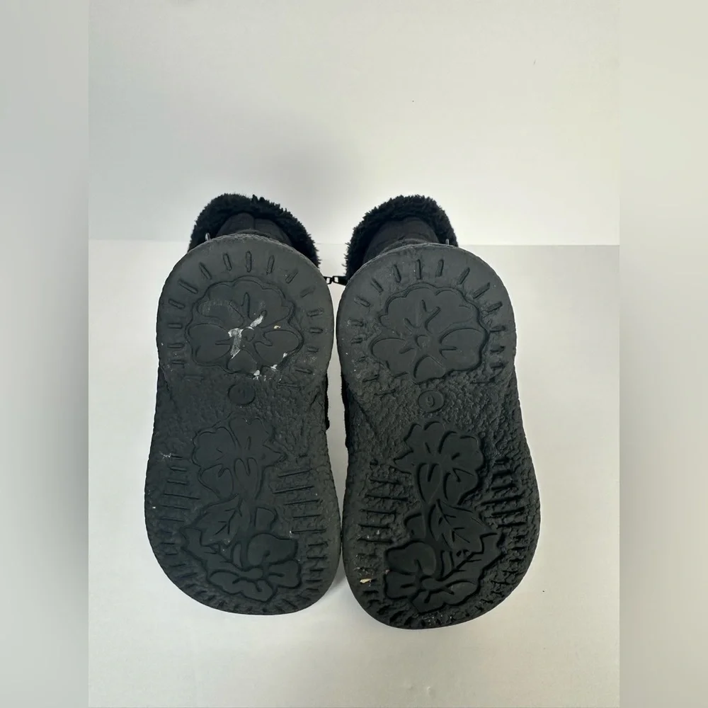 Rachel Shoes Toddler Girl Faux Fur Suede Boots Black Size 6